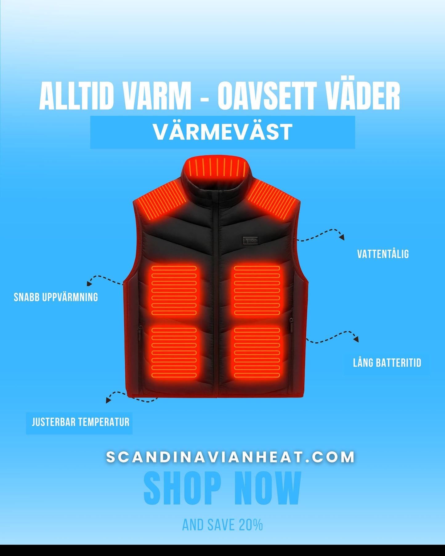 Herr Smart Värmeväst