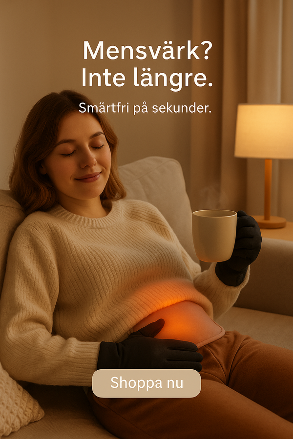 Uppvärmd värmekudde för mensvärk