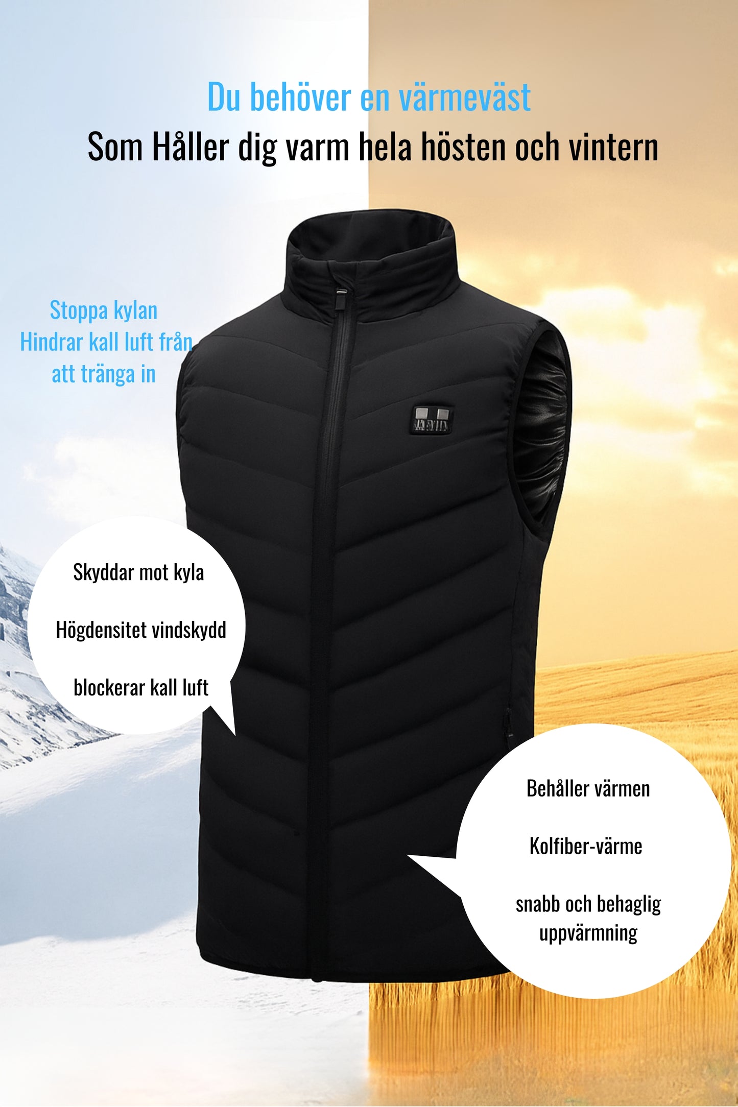 Herr Smart Värmeväst